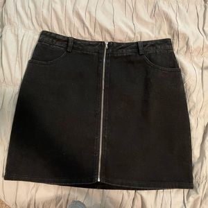 black denim skirt